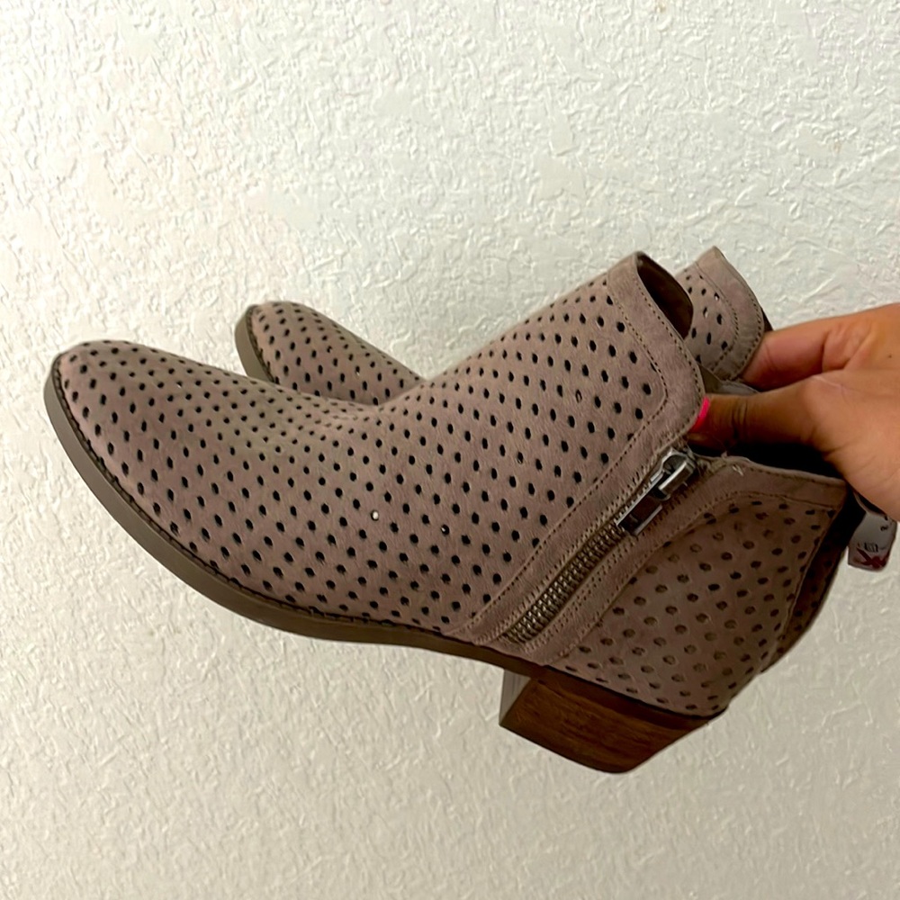 short brown booties! never been worn (new with tag)